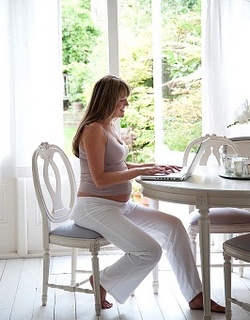 Работа во время беременности. Работа за компьютером